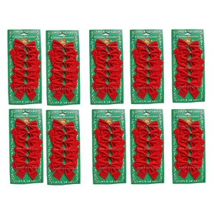 60 kleine Schleifen rot Weihnachten Weihnachtsschleifen Schleife Christbaum 7,5cm